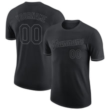 Load image into Gallery viewer, Custom Black Steel Gray Performance T-Shirt