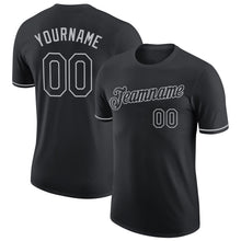 Load image into Gallery viewer, Custom Black Gray Performance T-Shirt