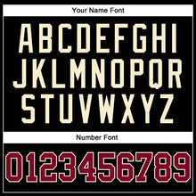 Load image into Gallery viewer, Custom Black Maroon-Cream Authentic Throwback Basketball Jersey