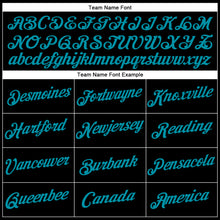 Load image into Gallery viewer, Custom Black Teal Authentic Throwback Basketball Jersey