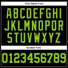 Laden Sie das Bild in den Galerie-Viewer, Custom Black Neon Green Authentic Throwback Basketball Jersey