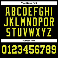 Load image into Gallery viewer, Custom Black Neon Yellow Authentic Throwback Basketball Jersey