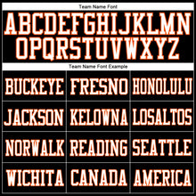 Laden Sie das Bild in den Galerie-Viewer, Custom Black White-Orange Mesh Authentic Football Jersey