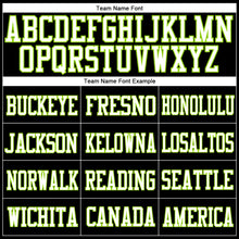 Load image into Gallery viewer, Custom Black White-Neon Green Mesh Authentic Football Jersey