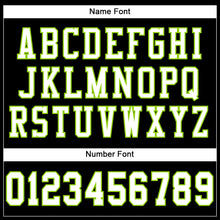 Load image into Gallery viewer, Custom Black White-Neon Green Mesh Authentic Football Jersey