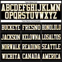 Laden Sie das Bild in den Galerie-Viewer, Custom Black White-Old Gold Mesh Authentic Football Jersey