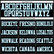 Charger l'image dans la galerie, Custom Black White-Panther Blue Mesh Authentic Football Jersey