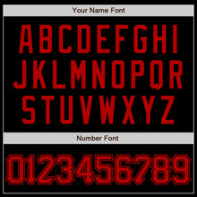 Charger l'image dans la galerie, Custom Black Red Authentic Baseball Jersey