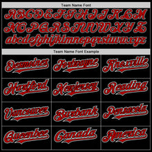 Charger l'image dans la galerie, Custom Black Red-White Authentic Baseball Jersey