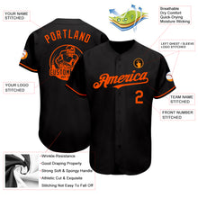Charger l'image dans la galerie, Custom Black Orange Authentic Baseball Jersey