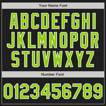 Charger l'image dans la galerie, Custom Black Neon Green-White Authentic Baseball Jersey