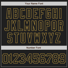 Загрузить изображение в средство просмотра галереи, Custom Black Old Gold Pinstripe Old Gold Authentic Baseball Jersey