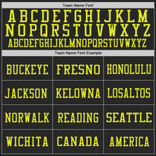 Load image into Gallery viewer, Custom Black Pink-Neon Yellow Mesh Authentic Football Jersey