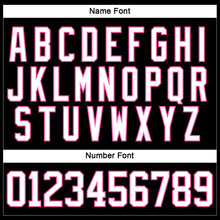 Load image into Gallery viewer, Custom Black White-Pink Hockey Lace Neck Jersey