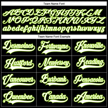 Charger l'image dans la galerie, Custom Black White-Neon Green Hockey Lace Neck Jersey