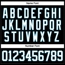 Load image into Gallery viewer, Custom Black White-Panther Blue Hockey Lace Neck Jersey