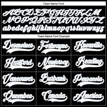 Load image into Gallery viewer, Custom Black White-Silver Hockey Lace Neck Jersey