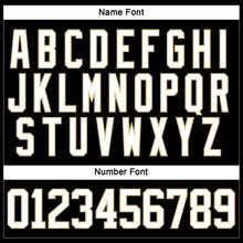 Load image into Gallery viewer, Custom Black White-Old Gold Hockey Lace Neck Jersey