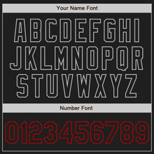 Charger l'image dans la galerie, Custom Black Red-Gray Authentic Baseball Jersey