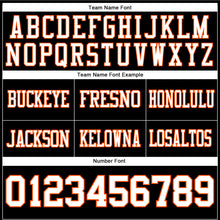 Load image into Gallery viewer, Custom Black White-Orange Authentic Football Jersey