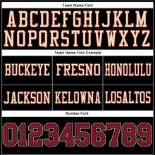Load image into Gallery viewer, Custom Black Crimson-City Cream Authentic Football Jersey