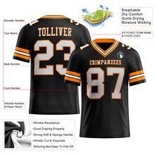 Charger l'image dans la galerie, Custom Black White-Bay Orange Authentic Football Jersey