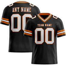 Charger l'image dans la galerie, Custom Black White-Texas Orange Authentic Football Jersey