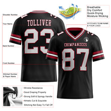 Charger l'image dans la galerie, Custom Black White-Cardinal Authentic Football Jersey