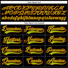 Charger l'image dans la galerie, Custom Black Neon Green-Red Hockey Lace Neck Jersey