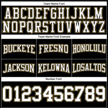 Laden Sie das Bild in den Galerie-Viewer, Custom Stitched Black White-Old Gold Football Pullover Sweatshirt Hoodie