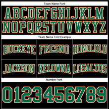 Laden Sie das Bild in den Galerie-Viewer, Custom Stitched Black Kelly Green-Orange Football Pullover Sweatshirt Hoodie