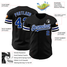 Charger l'image dans la galerie, Custom Black Royal-White Authentic Baseball Jersey