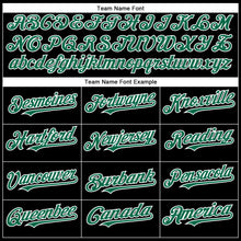 Load image into Gallery viewer, Custom Black Kelly Green=White Authentic Baseball Jersey