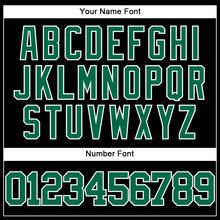 Load image into Gallery viewer, Custom Black Kelly Green=White Authentic Baseball Jersey