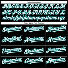 Charger l'image dans la galerie, Custom Black White-Teal Authentic Baseball Jersey