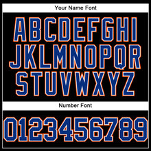 Load image into Gallery viewer, Custom Black Royal-Orange Authentic Baseball Jersey