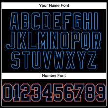 Загрузить изображение в средство просмотра галереи, Custom Black Electric Blue-Orange Authentic Baseball Jersey