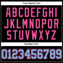 Charger l'image dans la galerie, Custom Black Light Blue-Pink Authentic Baseball Jersey