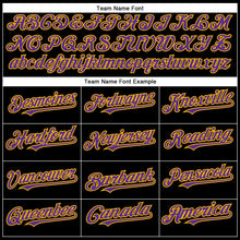 Charger l'image dans la galerie, Custom Black Purple-Gold Authentic Baseball Jersey