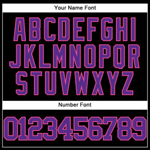 Load image into Gallery viewer, Custom Black Purple-Pink Authentic Baseball Jersey