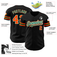 Загрузить изображение в средство просмотра галереи, Custom Black Orange-Kelly Green Authentic Baseball Jersey