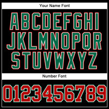 Загрузить изображение в средство просмотра галереи, Custom Black Red-Kelly Green Authentic Baseball Jersey