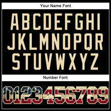 Load image into Gallery viewer, Custom Black Vintage USA Flag City Cream-Crimson Authentic Baseball Jersey