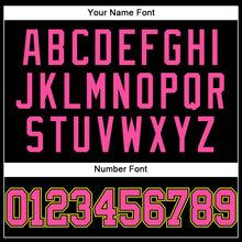 Load image into Gallery viewer, Custom Black Pink-Neon Yellow Authentic Baseball Jersey