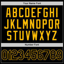 Charger l'image dans la galerie, Custom Black Gold Authentic Throwback Baseball Jersey