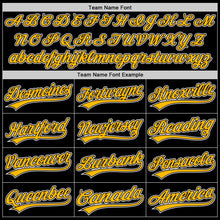 Charger l'image dans la galerie, Custom Black Gold-White Authentic Throwback Baseball Jersey