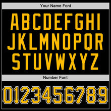 Charger l'image dans la galerie, Custom Black Gold-White Authentic Throwback Baseball Jersey