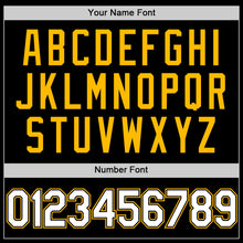 Charger l'image dans la galerie, Custom Black White-Gold Authentic Throwback Baseball Jersey