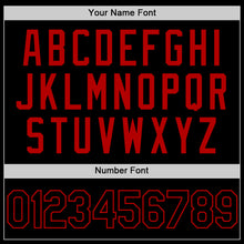 Charger l'image dans la galerie, Custom Black Red Authentic Throwback Baseball Jersey