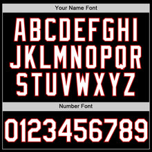 Charger l'image dans la galerie, Custom Black White-Red Authentic Throwback Baseball Jersey